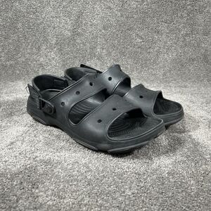 Crocs Classic All Terrain 207711 Mens Size 13 Black Open Toe Adjustable Sandals